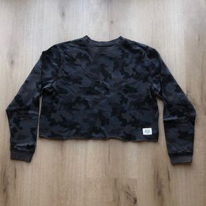 SoulCycle Casey Crop Sweatshirt in Black Camo